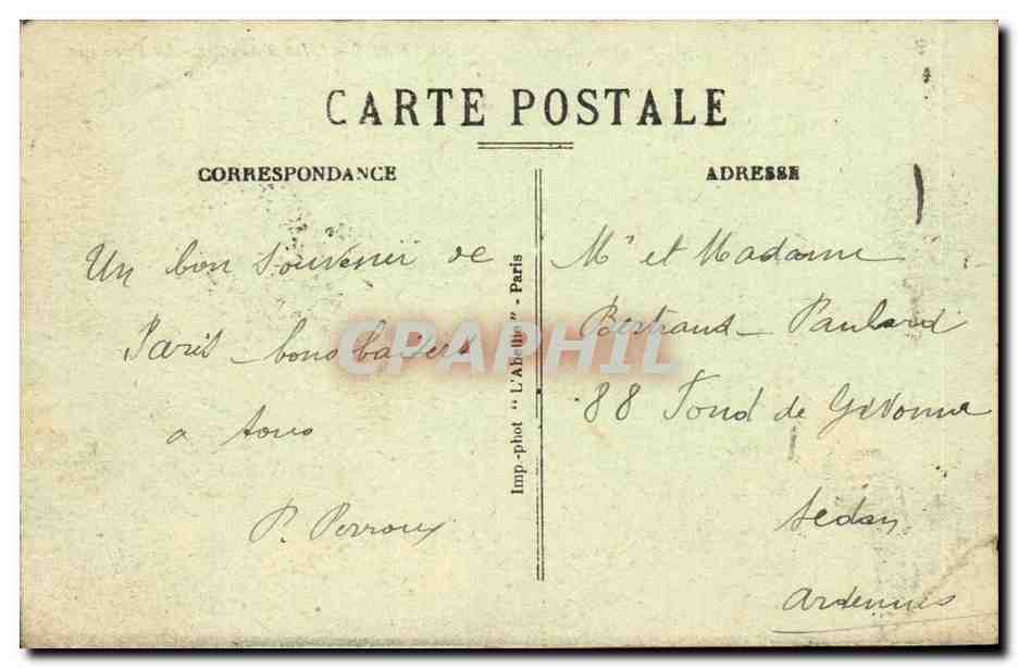 Puteaux CPA L'ile d'amour Le passage — Rückseite