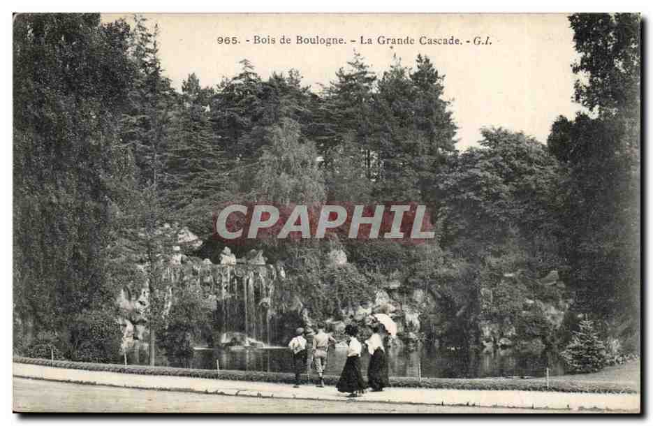 Bois de Boulogne CPA La grande cascade 