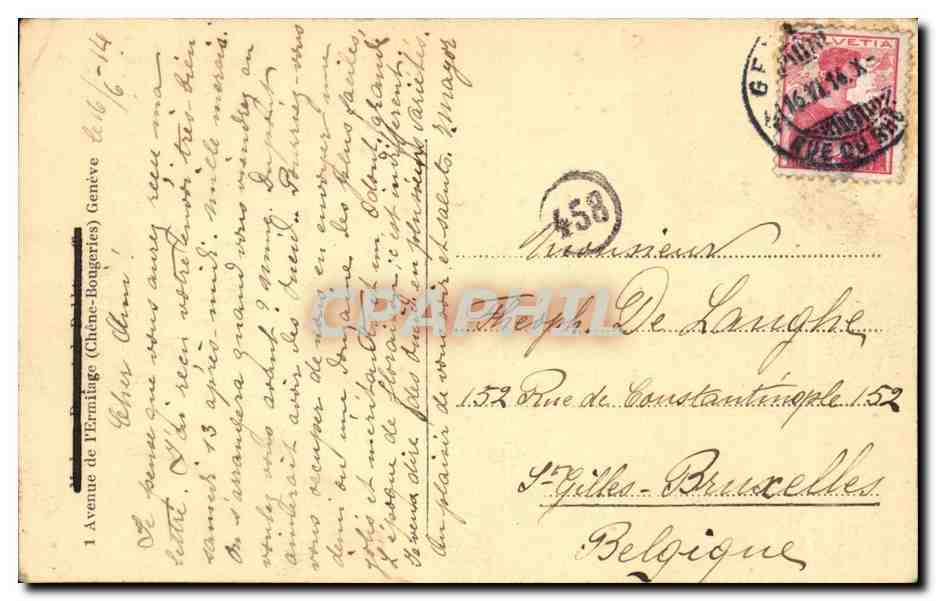 Suisse CPA Hautefuilles barque — Back