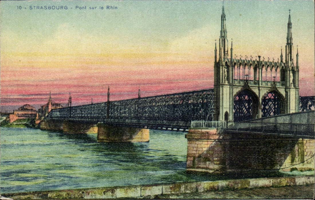 CPA Strasbourg Pont sur le Rhin