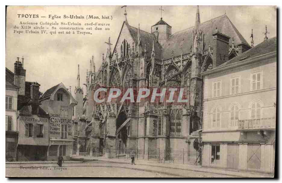 Troyes — Église St-Urbain (Mon. hist.) — Brunchault édit., Troyes