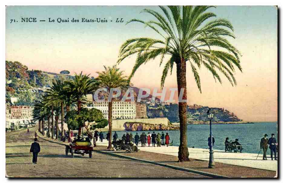 Nice CPA Le quai des etats Unis