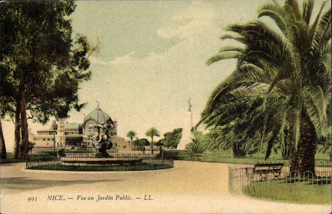 Nice CPA Vue du jardin public