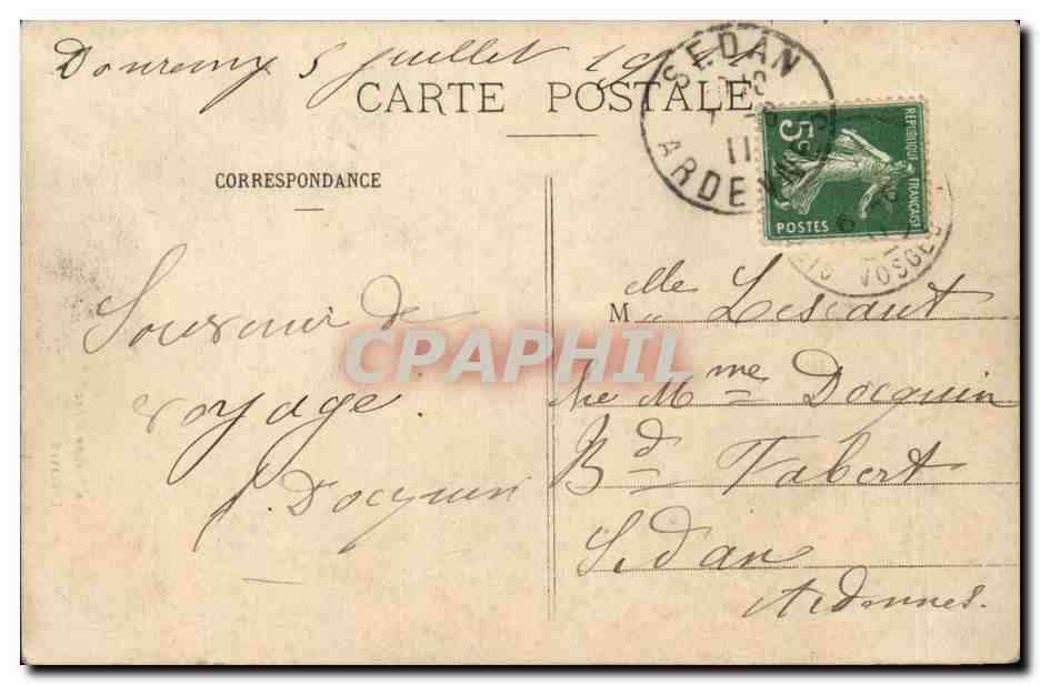 CPA La vision de Jeanne d'arc par Leneveu (moutons histoire) — Rückseite