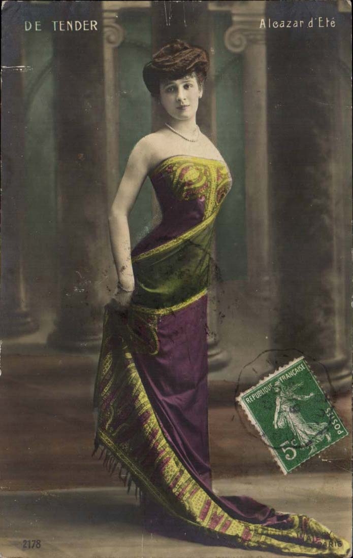 CPA Femme artiste De Tender Alcazar cabaret Fantaisie