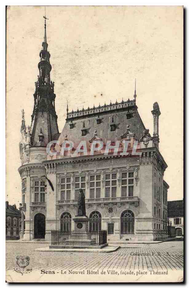 Sens - Das Neue Rathaus, Fassade, Place Thénard — Collection P. R. - 5