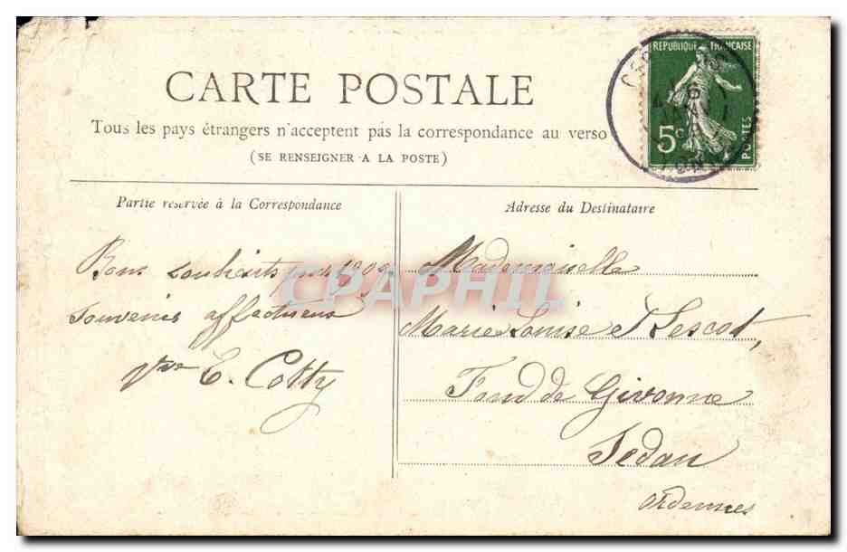 Paris CPA Colection Petit journal Place de la Republique — Verso