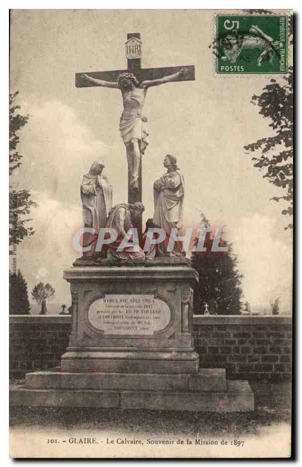 Glaire CPA Le calvaire Souvenir de la mission de 1897