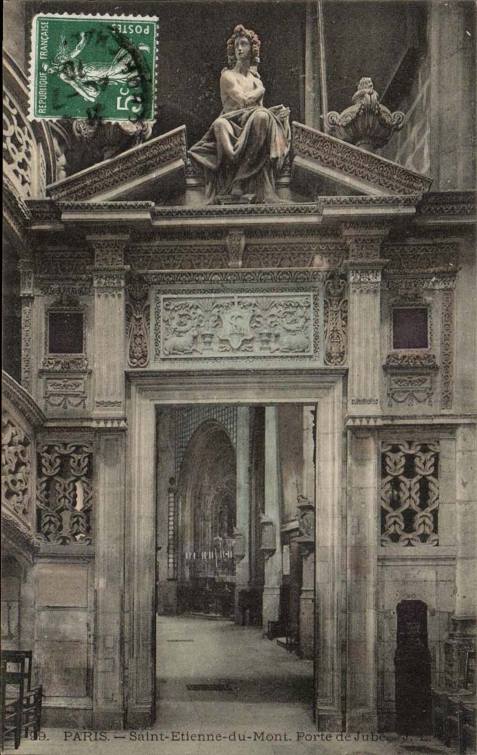 Paris (5eme) CPA Saint Etienne du Mont Porte de Jube