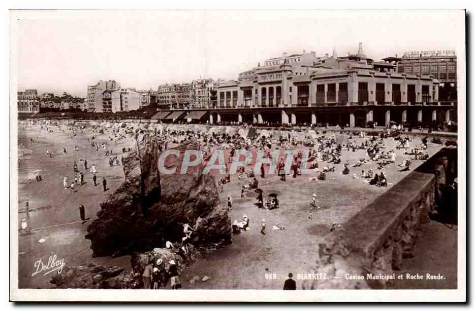Biarritz CPA Casino municipal et roche ronde