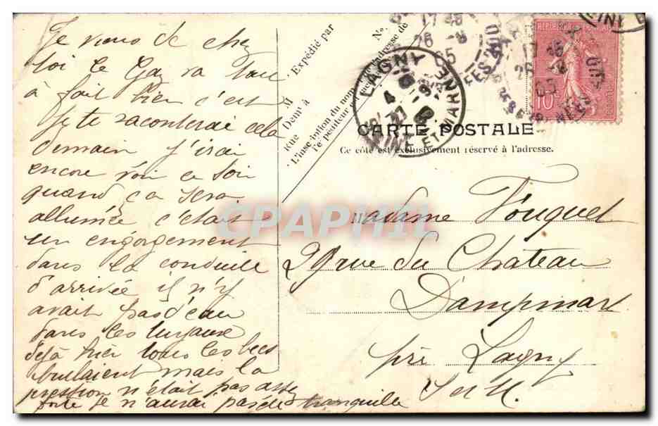 Paris (8eme) CPA le grand palais — Verso