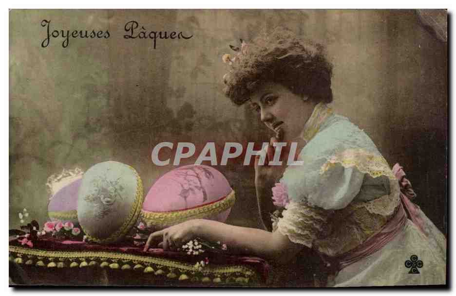 CPA Fantaisie Joyeuses Paques Oeufs