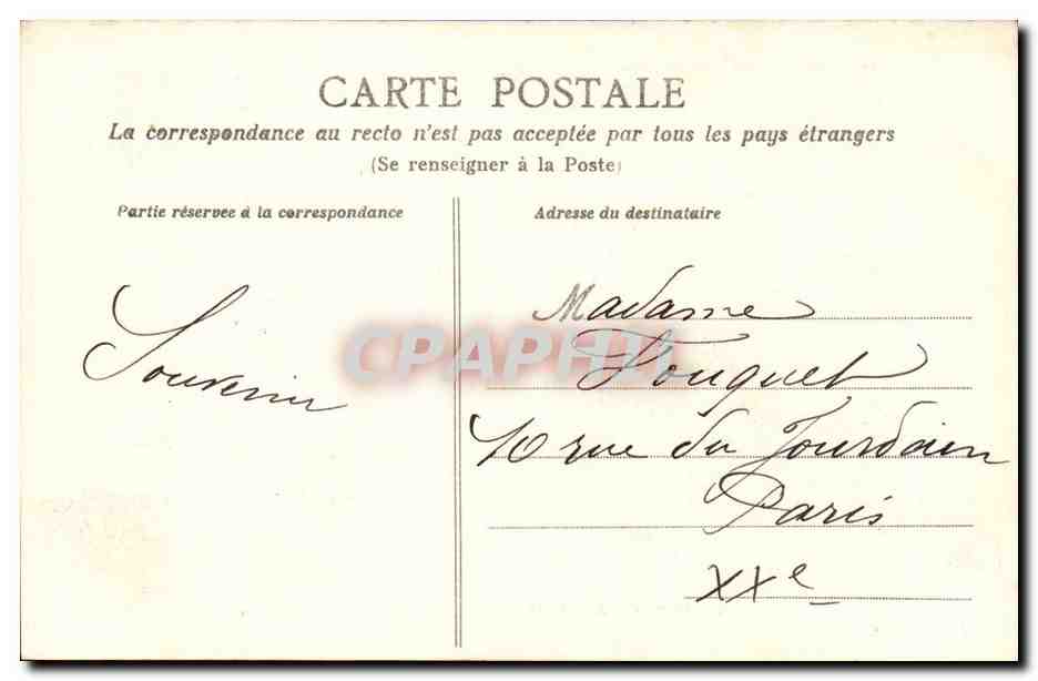 Mont Saint Michel CPA Cote sud pris de la digue — Verso