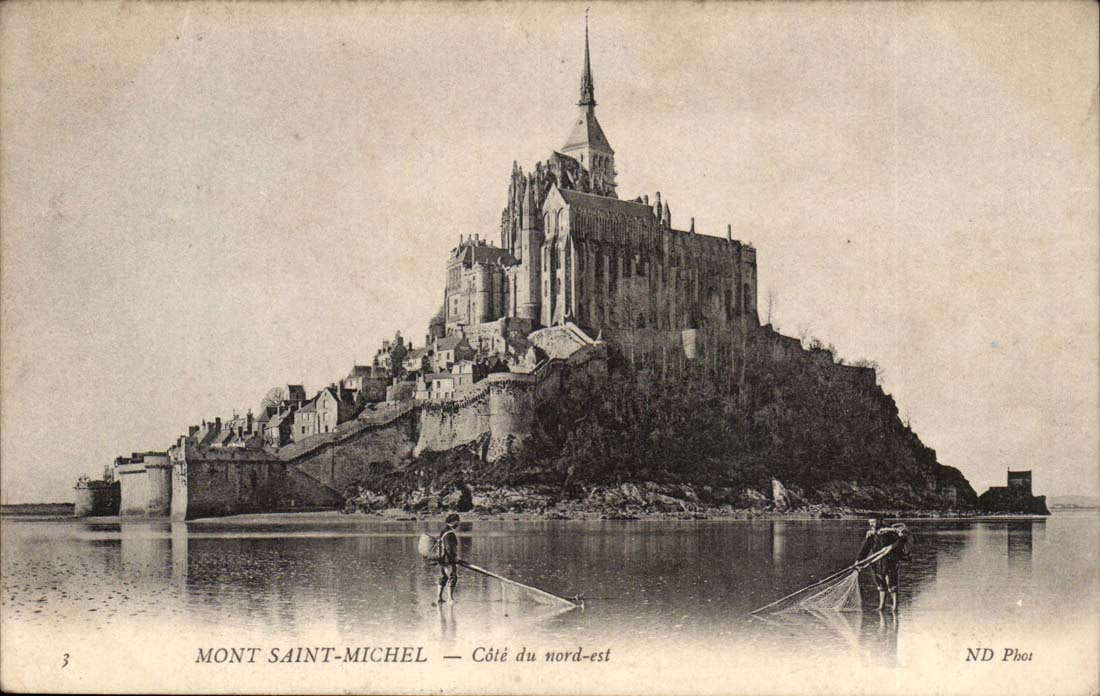 Mont Saint Michel CPA Cote du Nord st (pecheurs)