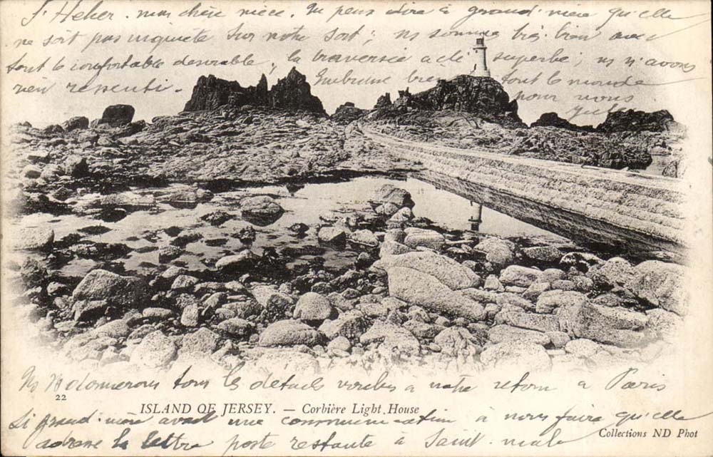 Island of Jersey CPA Corbiere Light House