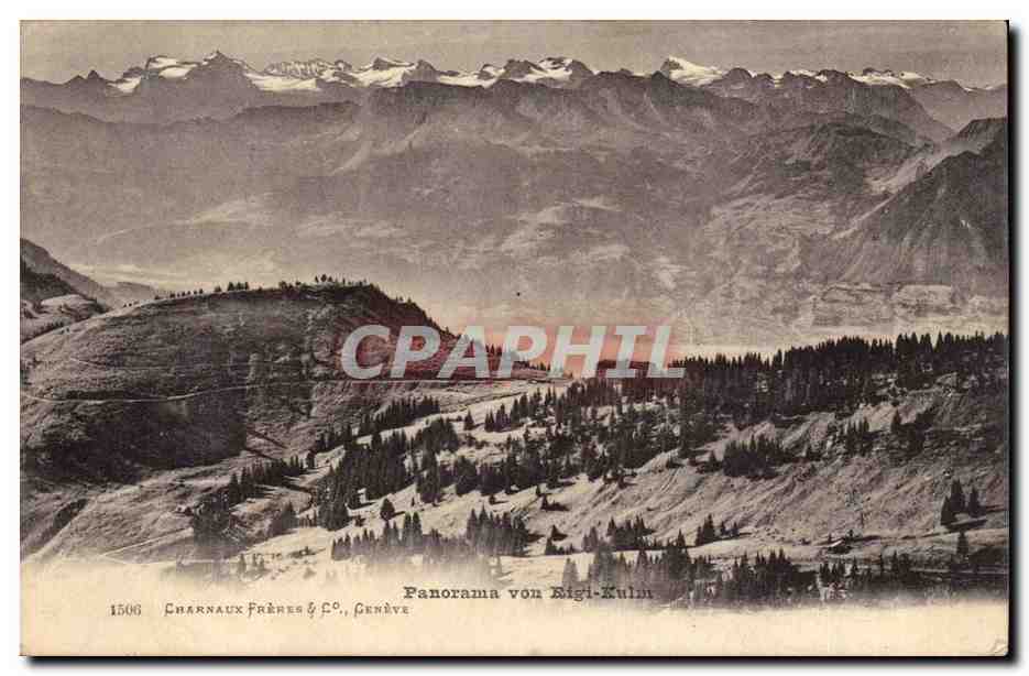 Suisse CPA Panorama von Rigi Kuln