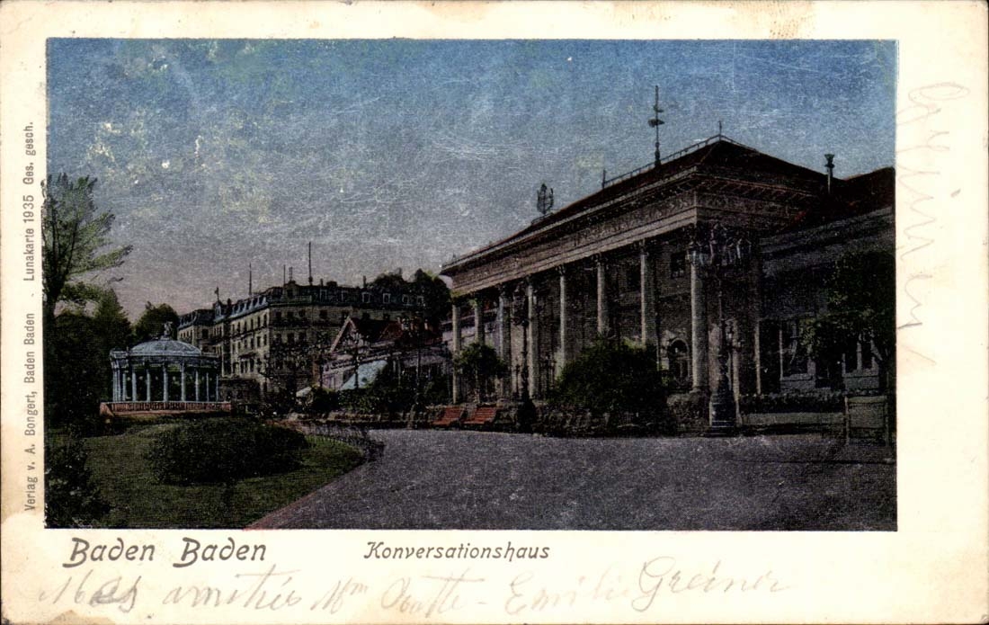 Allemagne Baden Baden CPA Konversationshaus