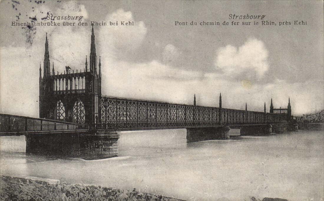 Strasbourg — Pont du chemin de fer sur le Rhin, près Kehl — Felix Laub, Strasbourg