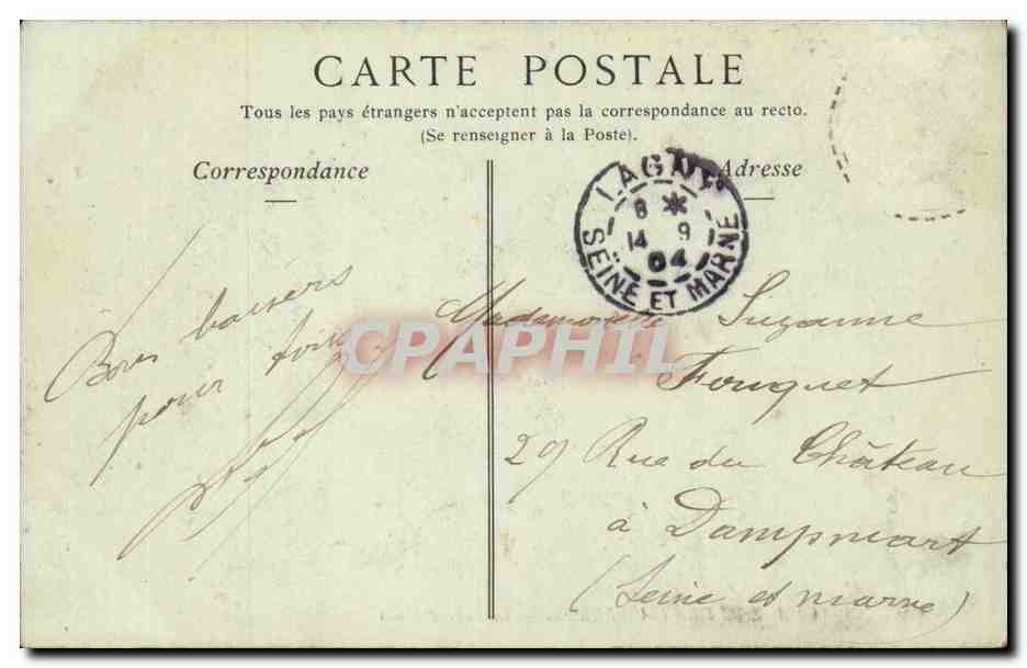 Chateau de Chastellux CPA La salle d'armes — Rückseite
