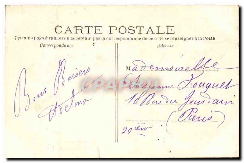CPA Souvenir de Boulogne sur Seine — Rückseite