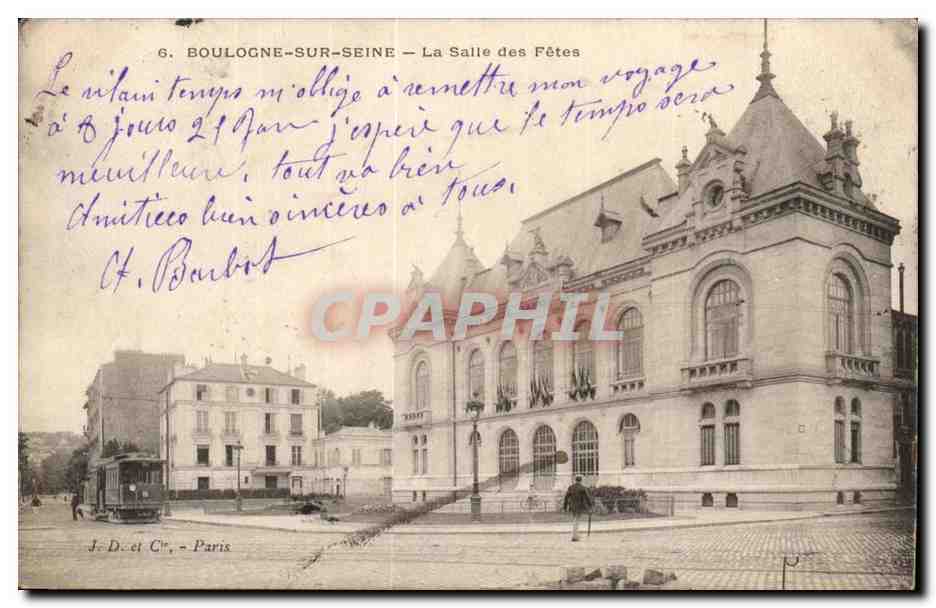 Boulogne sur Seine CPA la salle des fetes