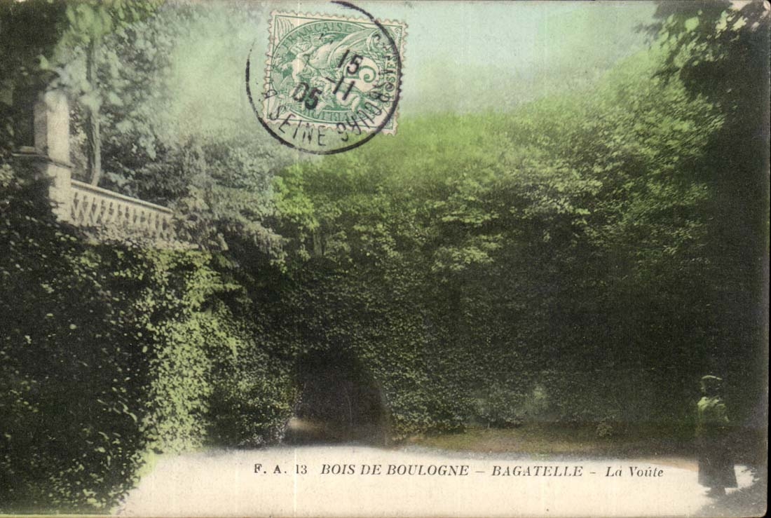 Bois de Boulogne CPA Bagatelle La Voute Paris (16eme)