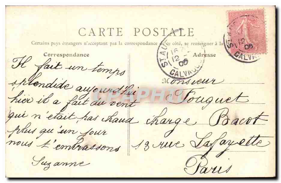 CPA Environs de Ouistreham CPA Les bords de l'Orne Le paquebot du Havre — Rückseite
