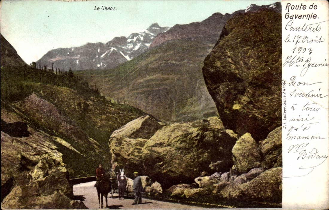 CPA Route de Gavarnie La chaos