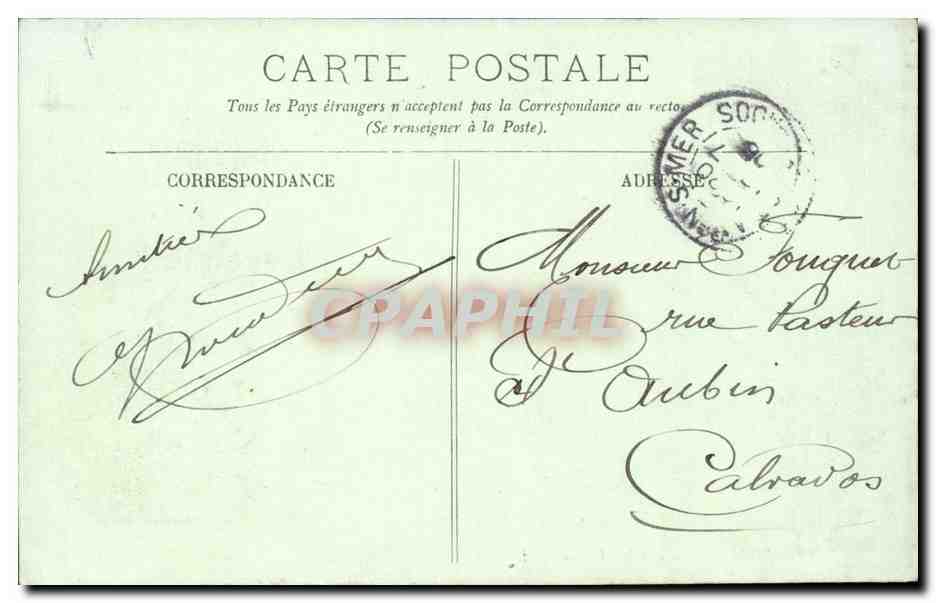 Dieppe CPA La ville et la chateau — Rückseite