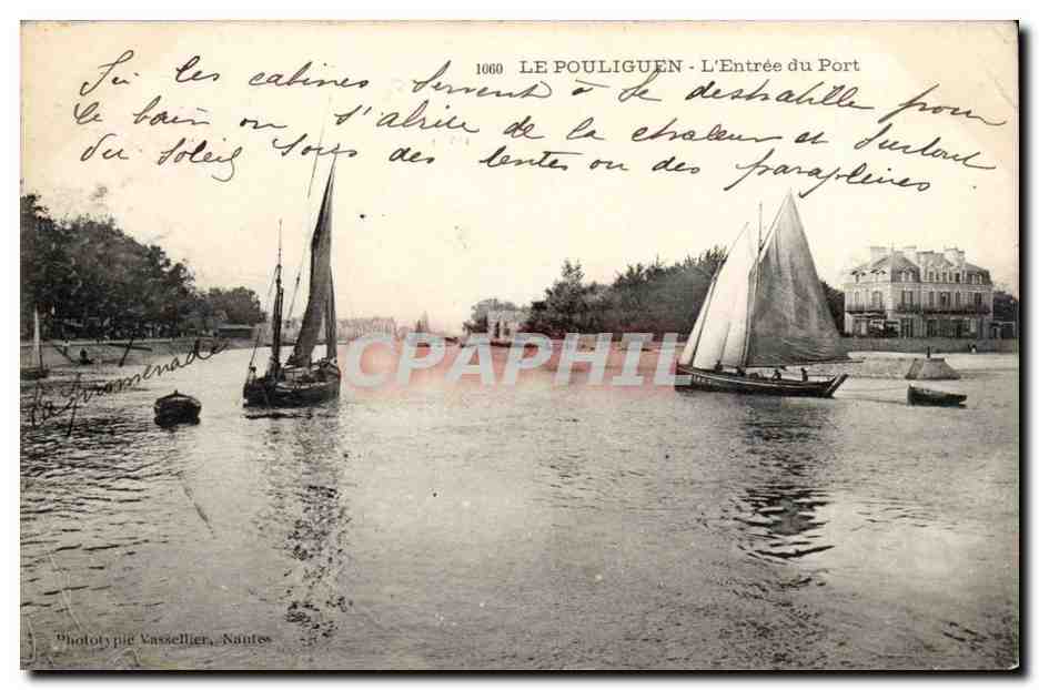 Le Pouliguen CPA L'entree du port