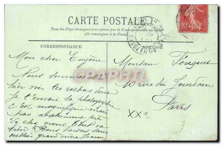 Le Pouliguen CPA La grande cote — Rückseite
