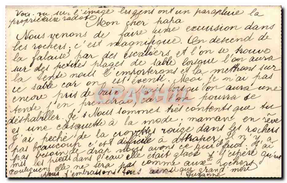 Le Pouliguen CPA La plage — Rückseite