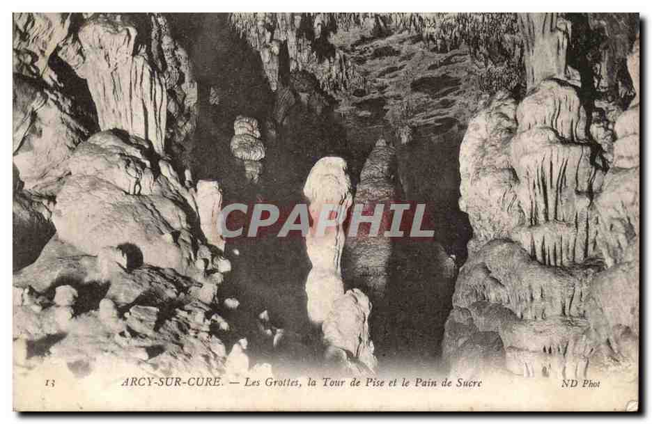 Arcy-sur-Cure — Les Grottes, la Tour de Pise et le Pain de Sucre — ND Phot
