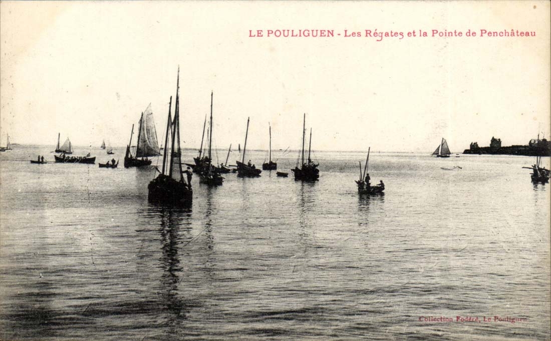 Le Pouliguen CPA Les regates et la pointe de Penchateau