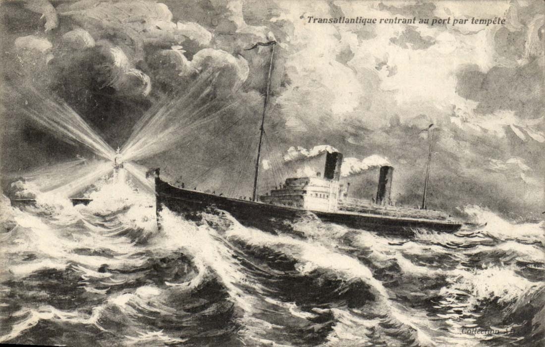 Transatlantique rentrant au port par tempête — Collection 14