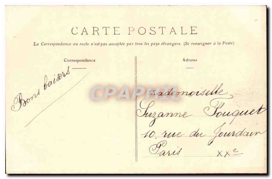 Bourg de Batz CPA Rochers de la Dilanne — Back