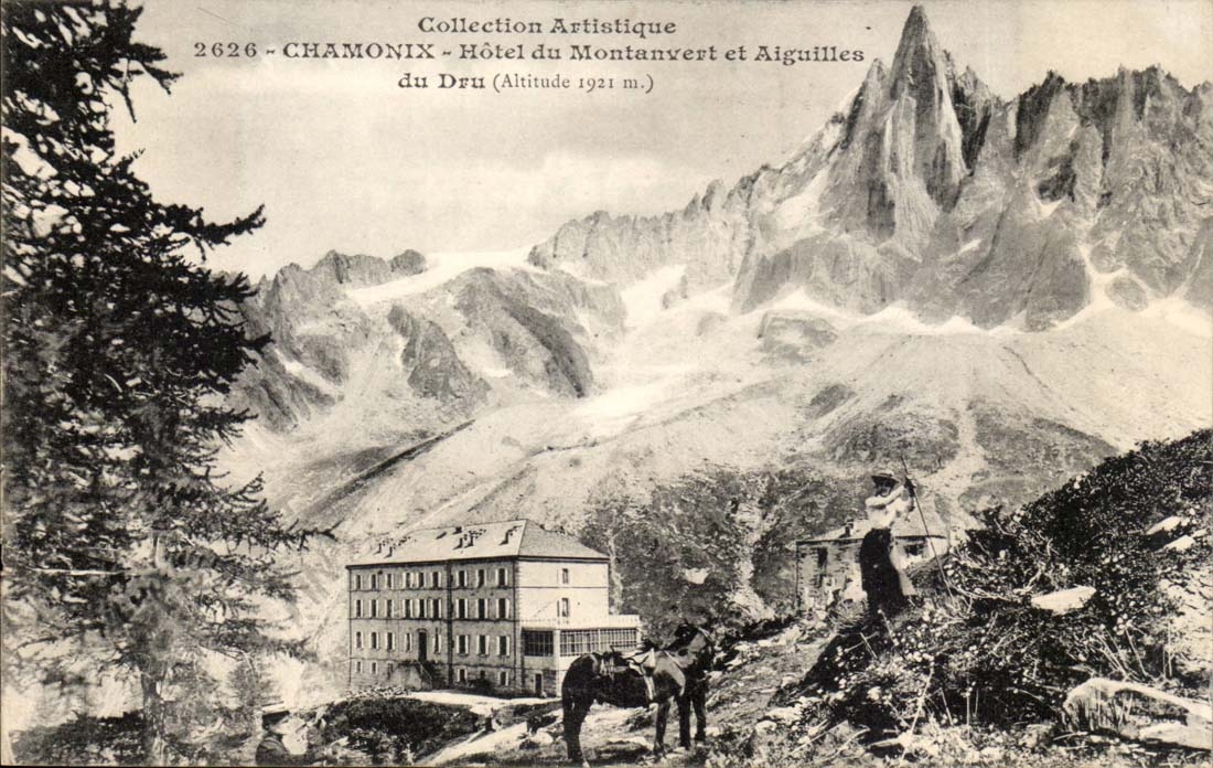 Chamonix - Hôtel du Montanvert et Aiguilles du Dru - Collection Artistique