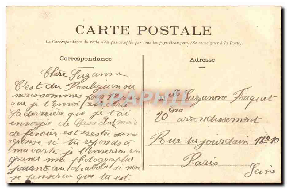 Le Pouliguen CPA L'heure du bain — Back