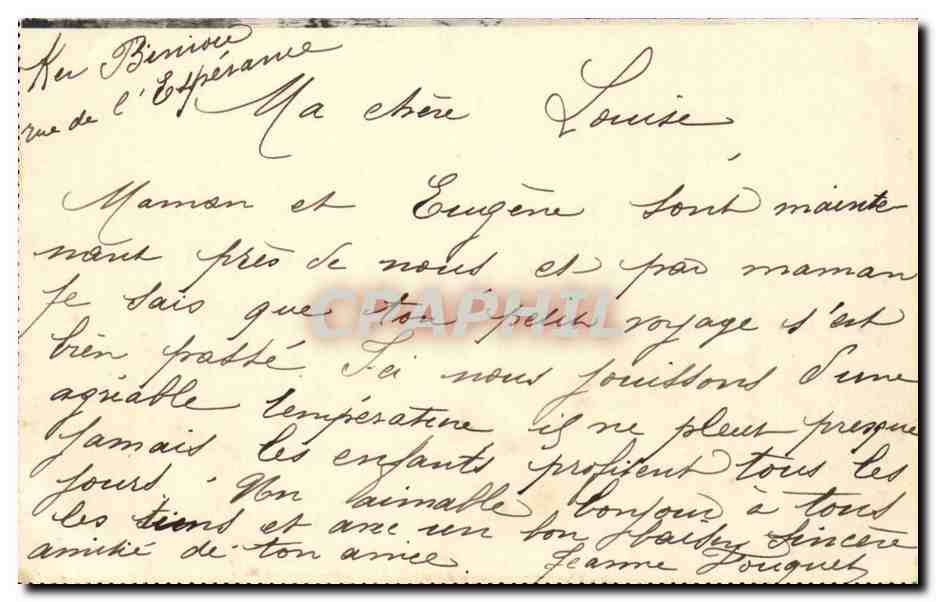 Le Pouliguen CPA La plage — Back