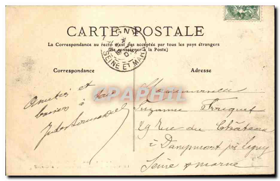 Der Dampfer "Main" auf dem Weg nach Cardiff — Calvados — 442 — Trouville — Rückseite
