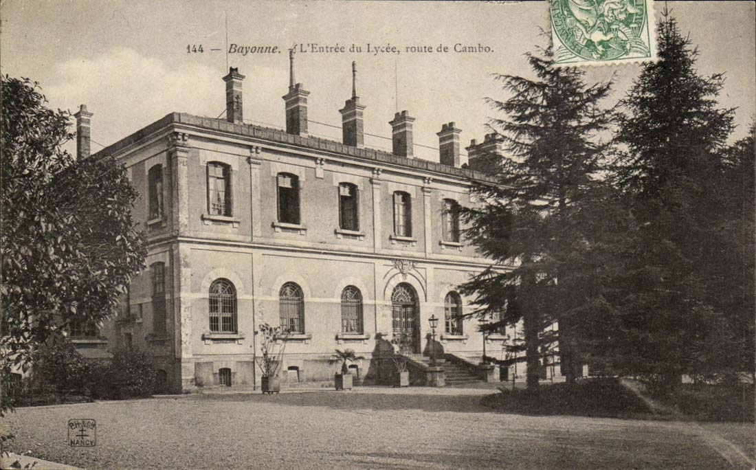 Bayonne — L'Entrée du Lycée, route de Cambo — NANCY, n°144