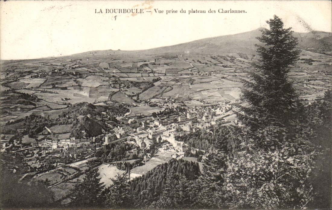La Bourboule CPA vue prise du plateau des Charlannes