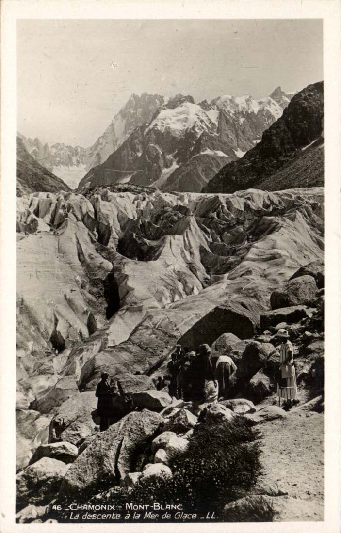 CPA Chamonix Mont Blanc La descente a la mer de glace (alpinistes)