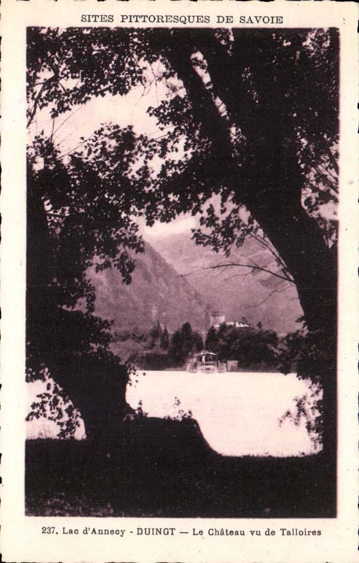 Lac d'Annecy — Le Château vu de Talloires — Sites pittoresques de Savoie — n°237 — Pariot, Annecy