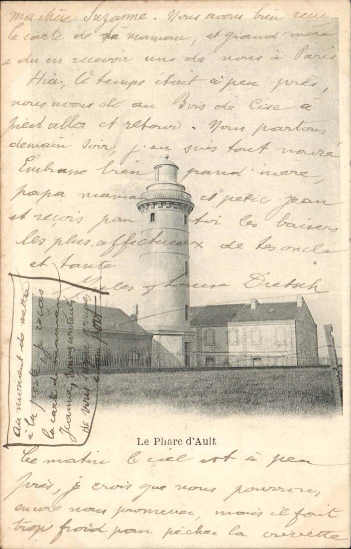 Le Phare d'Ault — vue du phare et de ses bâtiments — éditeur inconnu, n° de série non visible