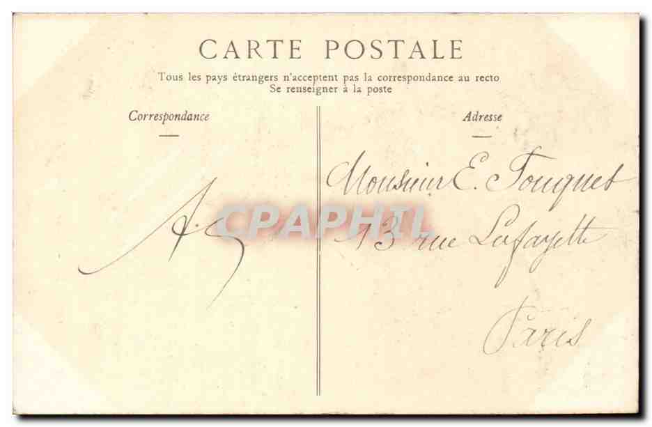 Orleans CPA Statue de jeanne d'arc par Foyatier — Verso
