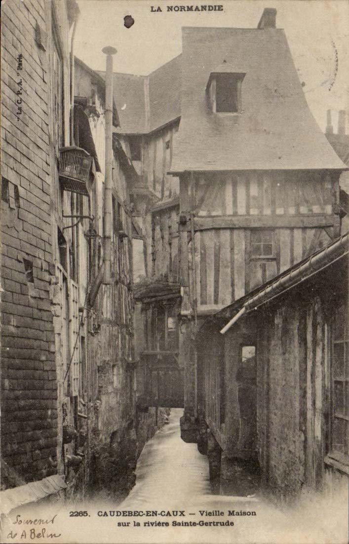 Caudebec en Caux CPA Vieille maison sur la riviere Sainte Gertrude