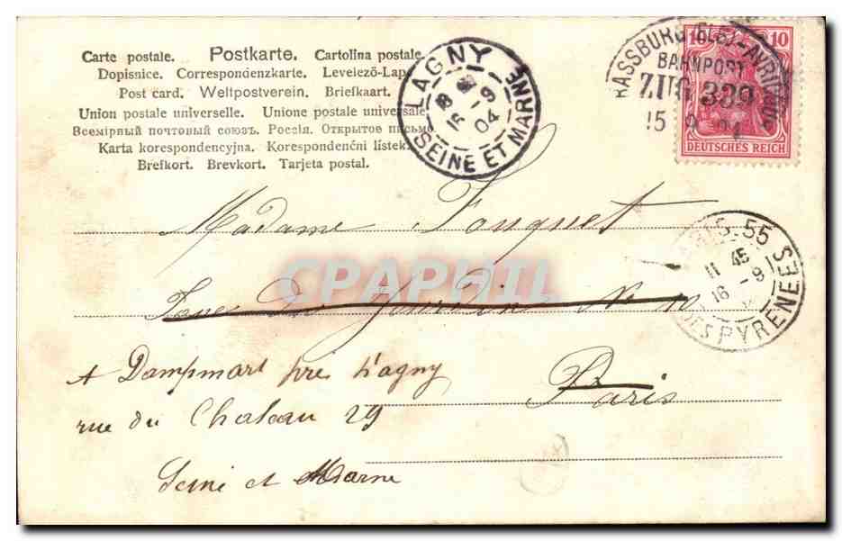 Strasbourg CPA Munsteruhr — Rückseite
