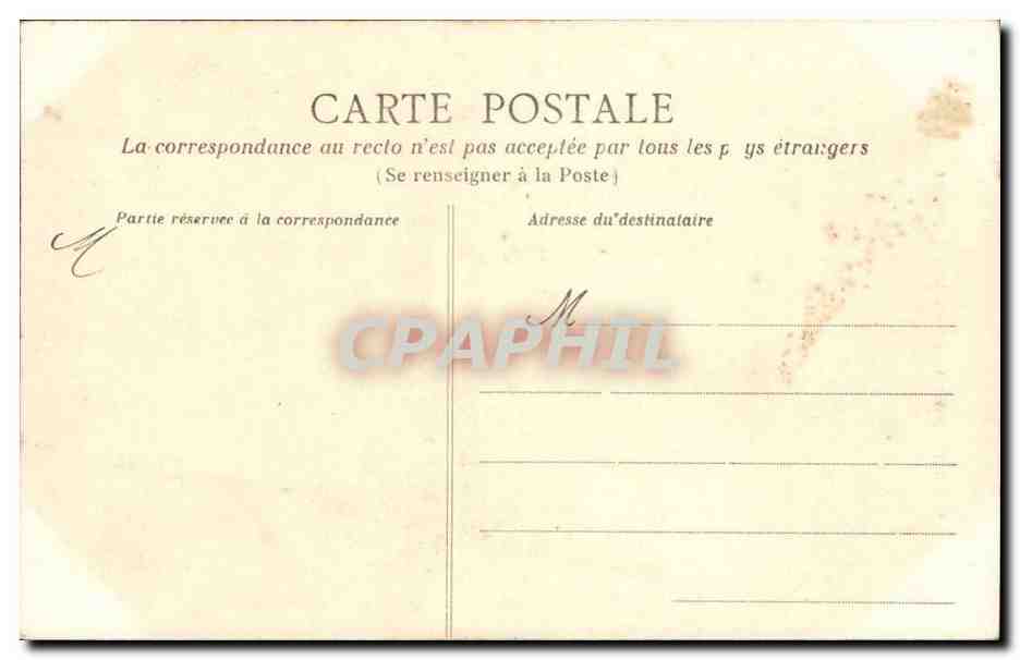 Le pouliguen CPA Abside de l'eglise (charette) — Back
