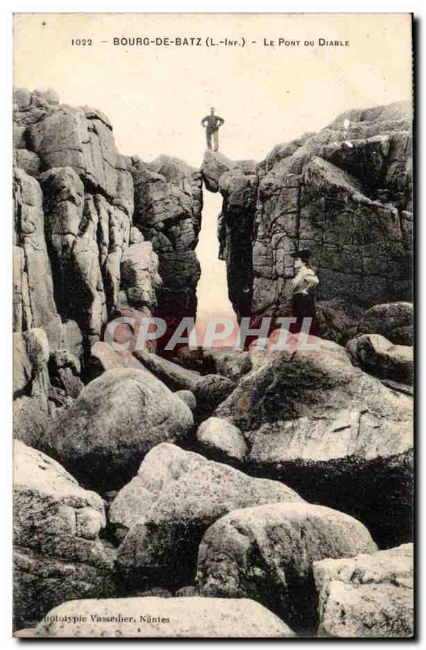 Bourg de Batz CPA Le pont du diable (animee)